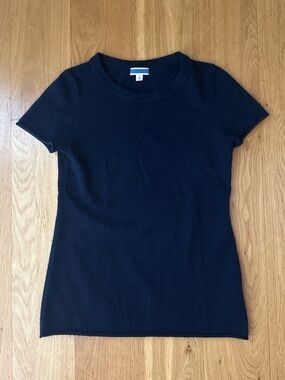 Jcrew navy cashmere tee